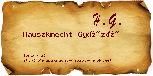 Hauszknecht Győző névjegykártya